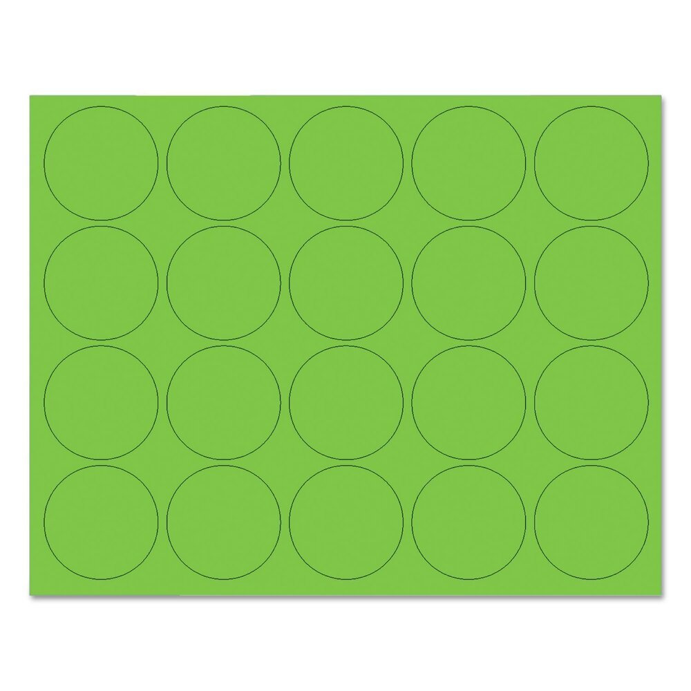7594 3/4-Inch Magnetic Circles, Pack of 20, Green FM1601